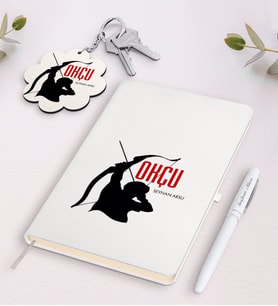 BK Gift Kişiye Özel Okçu Siyah Defter Kalem Ve Anahtarlık Hediye Seti (Model 2)