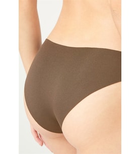 Lazer Kesim Külot Kadın Bikini Basic  (Kahverengi)