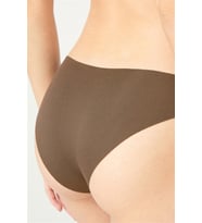 Lazer Kesim Külot Kadın Bikini Basic  (Kahverengi)