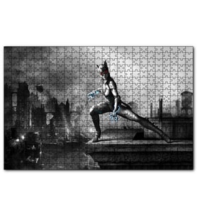 Cakapuzzle  CatWoman Poz  Puzzle Yapboz MDF (Ahşap) (1000 Parça)
