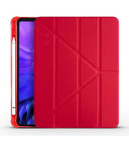 Ceponya Apple iPad Air 4 Kılıf 10.9 4 Nesil 2020 Kalem Bölmeli Smart 1-1 (Kırmızı)
