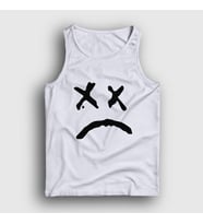 Presmono Unisex Sarı Sad Face Lil Peep Atlet 37930tt (Beyaz)