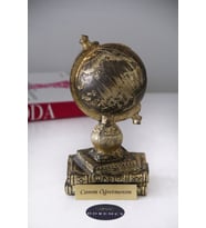 Doremcy Kitaplı  Küre Dünya Hediyelik Biblo (Gold)
