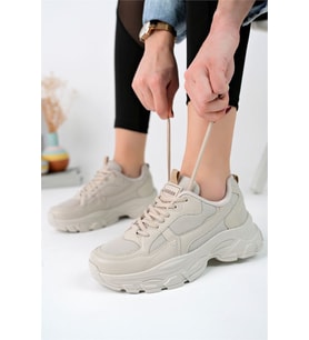 Milano Bej Kadın Sneaker