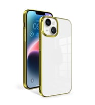 Apple iPhone 14 Plus Kılıf Zore Sun Kenarları Renkli Şık Tasarım Kılıf (Gold)
