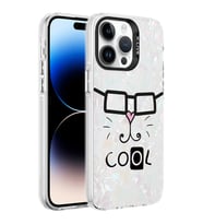 Apple iPhone 14 Pro Kılıf Mermer Desenli Zore Marbello Kılıf (Beyaz)
