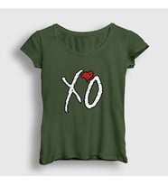 Presmono Kadın Sarı Xo The Weeknd T-Shirt 159288tt (Haki)
