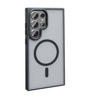 Vendas Samsung Galaxy S23 Ultra Kılıf Magsafe Şarj Özellikli Mat Arka Yüzey Zore Sio Kapak (Siyah)