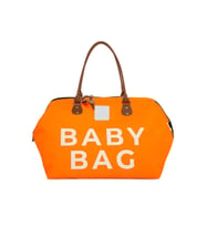 BAGMORİ Baby Bag Baskılı Bebek Bakım Çantası (Turuncu)