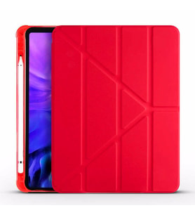 Galaxy Tab S7 T870 Kılıf Kalem Bölmeli Standlı Tam Uyumlu (Kırmızı)