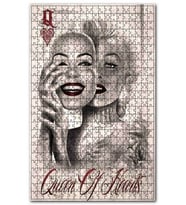 Cakapuzzle Gülen Maskeli Hüzünlü Kadın Puzzle Yapboz MDF (Ahşap) (1000 Parça)