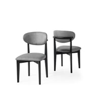 Norte Ahşap Salon Mutfak Sandalyesi 2 Li Set  (Siyah)