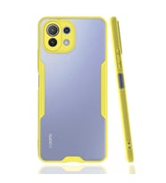 Xiaomi Mi 11 Lite Kılıf Parfe Kenarları Pastel Renk Silikon Kılıf (Sarı)