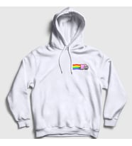 Presmono Unisex Beyaz Nyan Cat Meme Kedili Kapüşonlu Sweatshirt 460790tt (Beyaz)