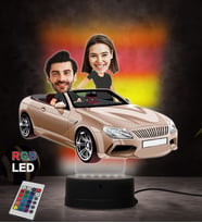 Doğum Günü Hediyesi,Sevgiliye Hediye, Kişiye Özel Fotoğraflı En Tatlı Çift Karikatür 3D Led Lamba (RGB)