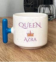 Kişiye Özel Queen Hediye T Kupa Bardak Sevgiliye Hediye (Mavi)
