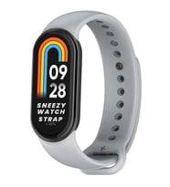 Sneezy Mİ Band 8 İle Uyumlu PureLux Soft Silikon Kordon (Gri)