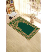 EVDEYA Dijital Baskılı Yıkanabilir Silinebilir Modern Namazlık Seccade 70x130 cm, SECCADE-7-KAHVERENGİ, (Yeşil)