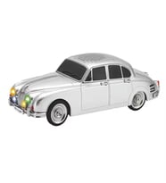 Klasik Araba Jaguar Mark II 1967 Model 10W Bluetooth Hoparlör Fm Radyo USB Tf Aux Destekli Speaker (Gümüş)