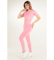 Miofit Yüksek Bel Kadın Spor Uzun Tayt (Pembe)
