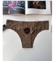 Orijinal Lazer Kesim Üstün Kalite Spandex Invisible Dikişsiz Dantelli Slip- 2804 (Haki-Yeşil)