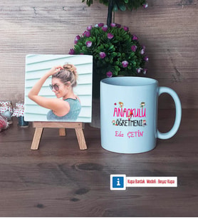 Anaokulu Öğretmeni Fotoğraflı Dekoratif Taş, Kupa Bardak Beyaz Hediye Öğretmenler Günü Hediyesi (Model 1)