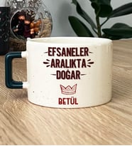 Kişiye Özel Efsaneler Aralıkta Doğar Hediye Lüks Fincan Doğum Günü Hediyesi (Koyu Yeşil)