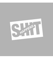Happens Araba Sticker siyah 16x11 CM (Beyaz)