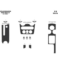 Meriç® Volkswagen New Beettle Ön Torpido Kaplama Maun 11 Parça 1998-2002 (Karbon)
