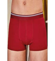 Berrak 6 Adet Siyah Renk Likralı Boxer (Bordo)
