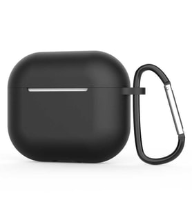 Apple Airpods 3. Nesil Uyumlu Kılıf Standart Yumuşak Silikon Uyumlu Kılıf (Siyah)