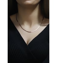 Kadın İtalyan Yassı Zincir Kolye (Rose)