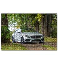 Cakapuzzle Orman Patikası ve Gri Mercedes  Puzzle Yapboz MDF (Ahşap) (255 Parça)