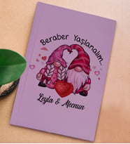 BK Gift Kişiye Özel Sevgili İsimli Sert Kapaklı Lila Defter, Sevgiliye Hediye, Doğum Günü Hediyesi, Anı Defteri (Model 3)