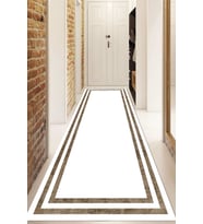 Dijital Baskılı Kaymaz Taban Yıkanabilir Modern Yolluk Ve Koridor Halısı NDU-SD-299 (Kahverengi)