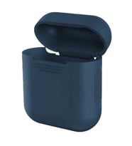 Apple Airpods 1. / 2. Nesil Uyumlu Kılıf Renkli Bitişik Silikon Uyumlu Kılıf (Lacivert)