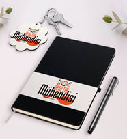 BK Gift Kişiye Özel Genetik Mühendisi Beyaz Defter Kalem Ve Anahtarlık Hediye Seti (Model 2)
