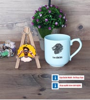 Aslan Kupa Bardak Beyaz ve Fotoğraflı Ahşap Anahtarlık Hediye (Model 5)