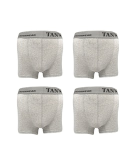 Tan Yıldız 4'lü Likralı Erkek Boxer (Gri)