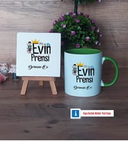 Evin Prensi Dekoratif Taş, Kupa Bardak Kırmızı Hediye (Model 13)