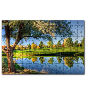 Cakapuzzle Yeşil Çayırlar Durgun Göl ve Söğüt Ağacı Puzzle Yapboz MDF (Ahşap) (500 Parça)