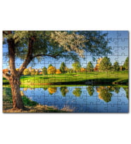 Cakapuzzle Yeşil Çayırlar Durgun Göl ve Söğüt Ağacı Puzzle Yapboz MDF (Ahşap) (500 Parça)