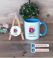 Ekonomist Kupa Bardak Kırmızı ve Ahşap Anahtarlık Hediye (Model 3)