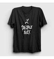 Presmono Unisex Sarı People Suck XXXTentacion T-Shirt 48332tt (Siyah)