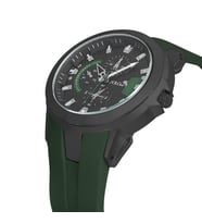 Polo Air Kauçuk Kordon Metal Kasa Erkek Kol Saati PL-0974Ex (Yeşil-Siyah)