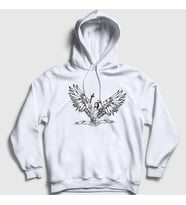 Presmono Unisex Beyaz Angel Gym Fitness Zyzz Kapüşonlu Sweatshirt 319679tt (Beyaz)