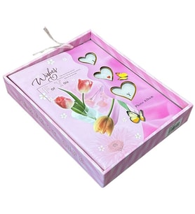 Kutulu 90'lık Notlu Fotoğraf Albümü 10x15 & 15x21 cm (Pembe)