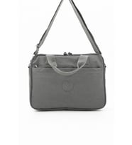 Unisex Klinkır Koyu Gri Renkli Suya Dayanıklı Laptop Bölmeli Çapraz Askılı Evrak Ve Laptop Çantası