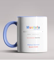 Kişiye Özel Google Bilgisayar Öğretmeni Temalı Siyah Renk Kupa  (Mavi)