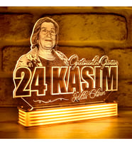 Kişiye Özel Öğretmenler Günü Hediyesi 3D Lamba (Beyaz)